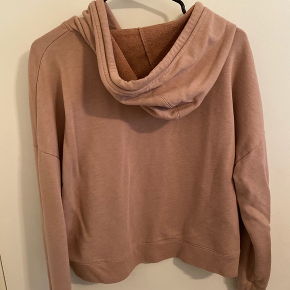 Blush/tan cropped hoodie - Picture 2 of 2